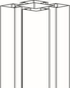 Osmo Aluminiumpfosten Typ B Anthrazit 220 cm 