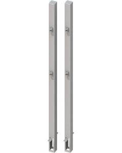 Torpfosten-Set z. Einbetonieren für Einzeltor Höhe 90-95 cm Silber