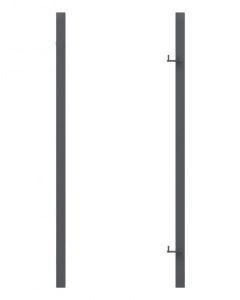 Torpfosten universal (2er-Set), Metall anthrazit 2059