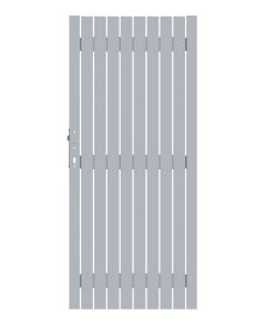 Sichtschutzzaun Squadra Alu Tor DIN Links lichtgrau 98 x 180 cm 2554