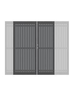 Doppeltor Squadra anthrazit 2562 H:180cm, Sonderbreite von Brügmann Traumgarten