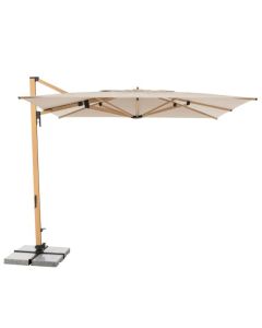 Doppler Alu Wood 400 x 300 cm Pendelschirm Natur