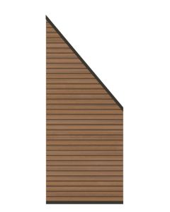 SYSTEM NEO WPC Platinum Zaun-Anschluss teak-braun 91 x 184 auf 94 cm