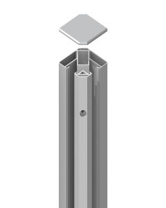 System Eck-Klemmpfosten silber von Traumgarten
