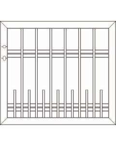 Osmo Alu-Fence Square Tor DIN R 100 x 89 cm Aluminium Anthrazit