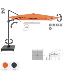 Doppler MyZone Pendelschirm 220 x 300 LED Orange